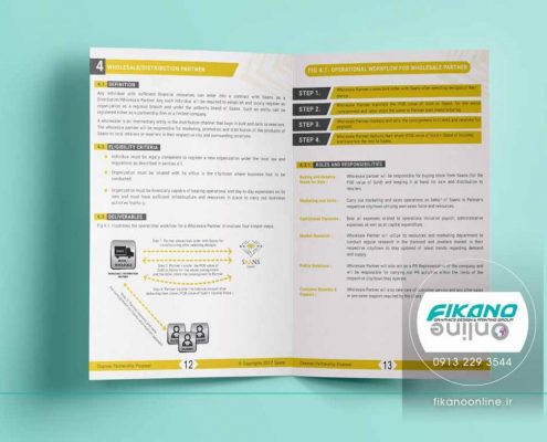 طراحی حرفه ای کاتالوگ زرد و خاکستری ایده های طراحی کاتالوگ - وب سایت فیکانو آنلاین www.fikanoonline.ir