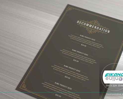 نمونه منوی جذاب برای تریا و شیرینی ایده های طراحی منو لیست قیمت - وب سایت فیکانو آنلاین www.fikanoonline.ir