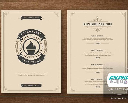 نمونه منوی جذاب برای تریا و شیرینی ایده های طراحی منو لیست قیمت - وب سایت فیکانو آنلاین www.fikanoonline.ir