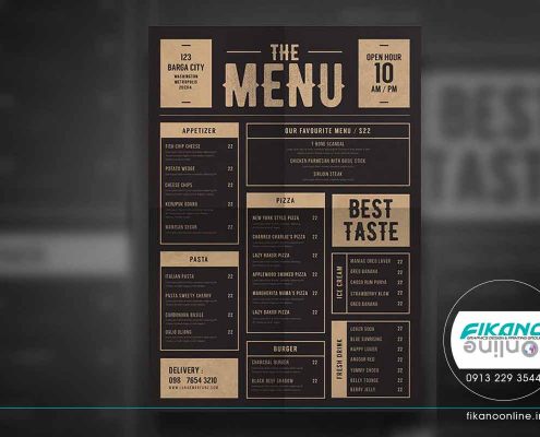 ایده های طراحی منو لیست قیمت - وب سایت فیکانو آنلاین www.fikanoonline.ir