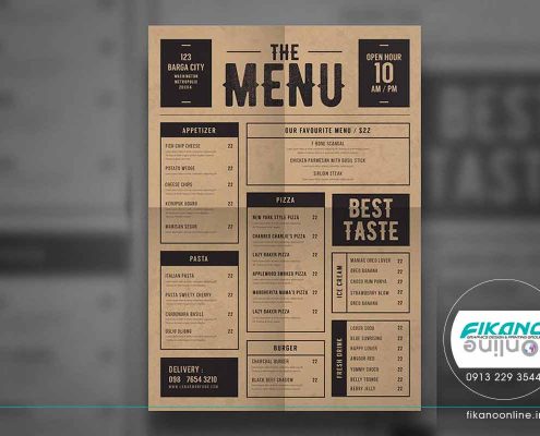 ایده های طراحی منو لیست قیمت - وب سایت فیکانو آنلاین www.fikanoonline.ir