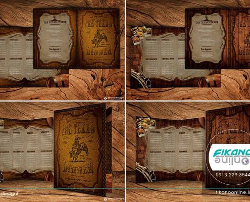 نمونه منوی حرفه ای طرح چرم ایده های طراحی منو لیست قیمت - وب سایت فیکانو آنلاین www.fikanoonline.ir