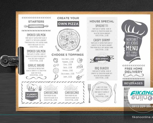 ایده های طراحی منو لیست قیمت - وب سایت فیکانو آنلاین www.fikanoonline.ir