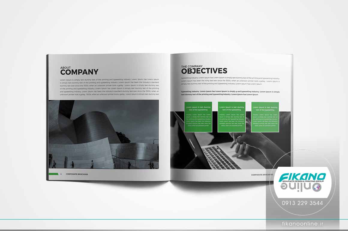 طراحی کاتالوگ با تم تیره رنگ ایده های طراحی کاتالوگ - وب سایت فیکانو آنلاین www.fikanoonline.ir