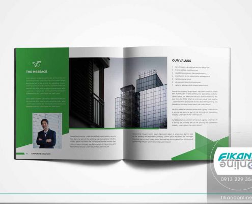 طراحی کاتالوگ با تم تیره رنگ ایده های طراحی کاتالوگ - وب سایت فیکانو آنلاین www.fikanoonline.ir