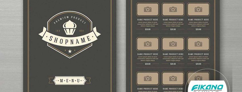 ایده های طراحی منو لیست قیمت - وب سایت فیکانو آنلاین www.fikanoonline.ir