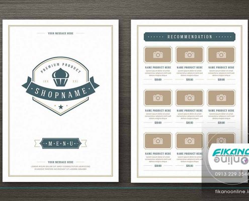 ایده های طراحی منو لیست قیمت - وب سایت فیکانو آنلاین www.fikanoonline.ir