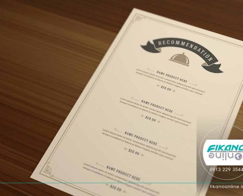 منوی جذاب رستوران و کافی شاپ ایده های طراحی منو لیست قیمت - وب سایت فیکانو آنلاین www.fikanoonline.ir