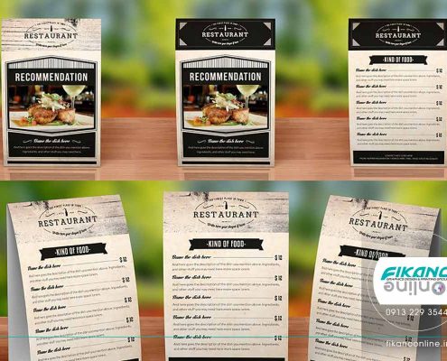 نمونه منوی جذاب ایده های طراحی منو لیست قیمت - وب سایت فیکانو آنلاین www.fikanoonline.ir
