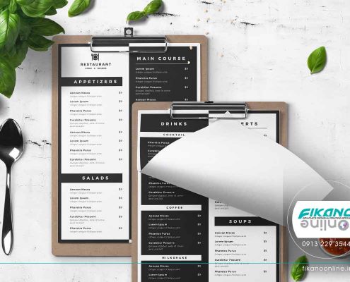 ایده های طراحی منو لیست قیمت - وب سایت فیکانو آنلاین www.fikanoonline.ir