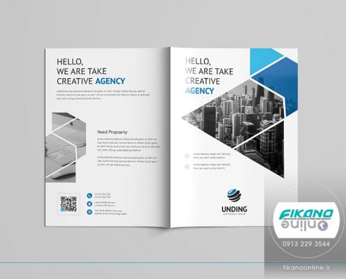 طراحی هندسی و مدرن برای کاتالوگ ایده های طراحی کاتالوگ - وب سایت فیکانو آنلاین www.fikanoonline.ir