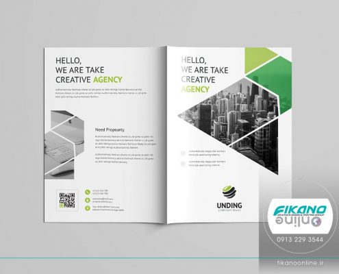 طراحی هندسی و مدرن برای کاتالوگ ایده های طراحی کاتالوگ - وب سایت فیکانو آنلاین www.fikanoonline.ir