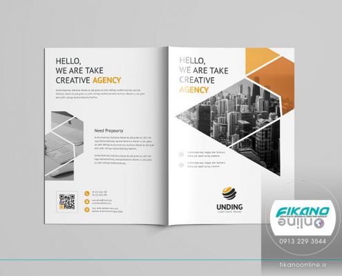 طراحی هندسی و مدرن برای کاتالوگ ایده های طراحی کاتالوگ - وب سایت فیکانو آنلاین www.fikanoonline.ir