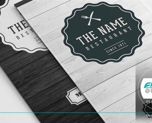 منوی تک رنگ بسیار زیبا برای رستوران و فست فود ایده های طراحی منو لیست قیمت - وب سایت فیکانو آنلاین www.fikanoonline.ir