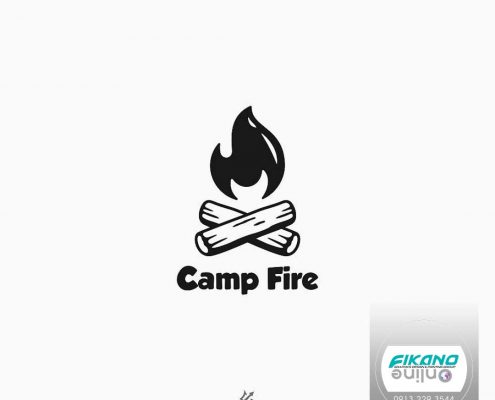 ایده طراحی لوگو با آتش