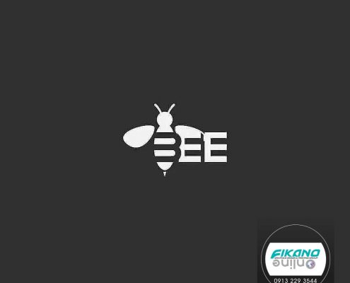طراحی آرم زنبور با کاربرد برند عسل