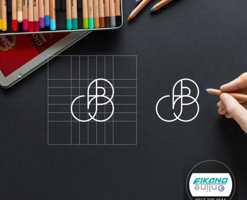 طرح لوگو دایره و منحنی