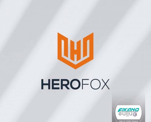 طراحی لوگو با حروف فرم روباه